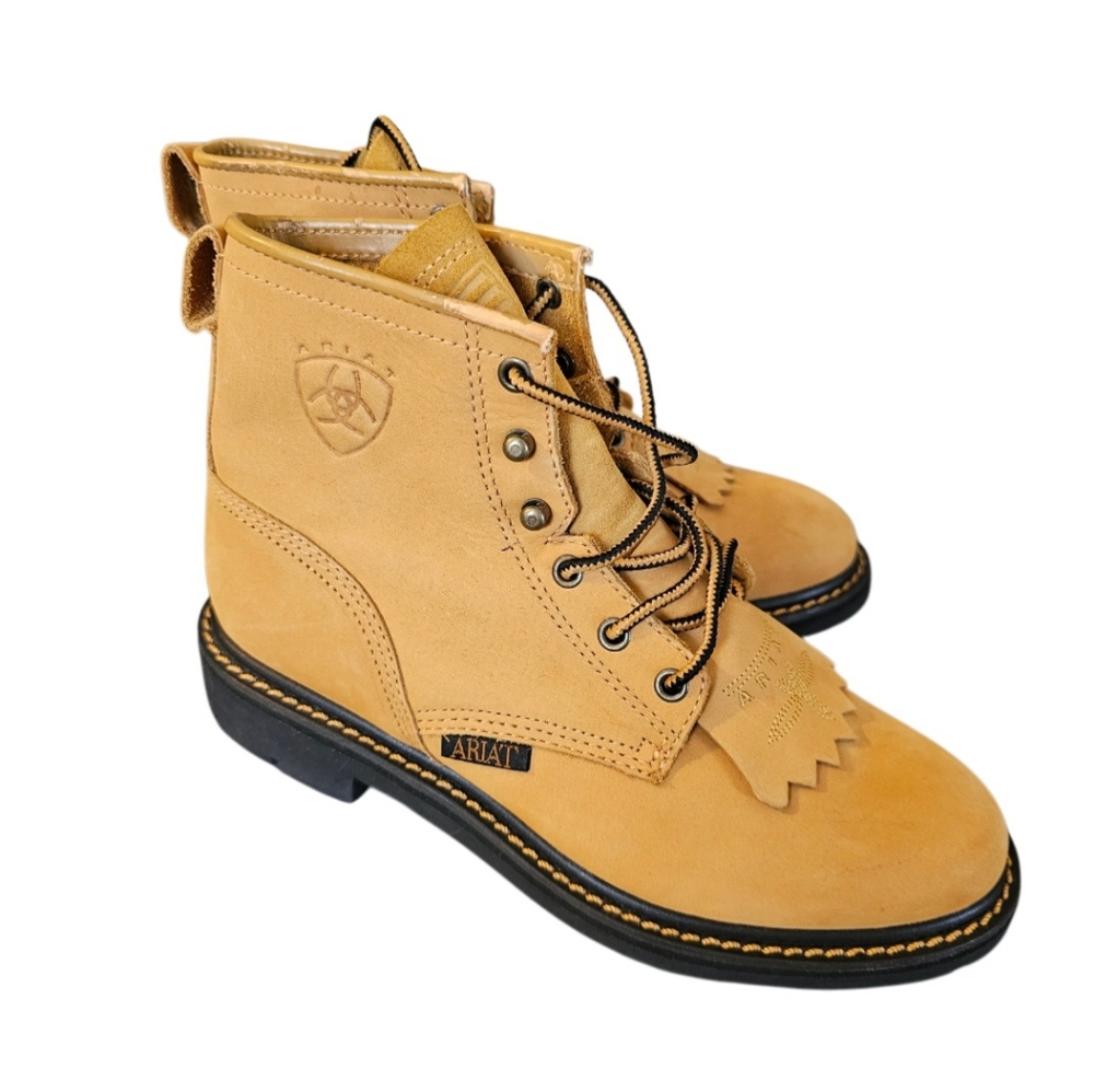 Ariat Women’s Tan Lace-Up Leather Work Boots